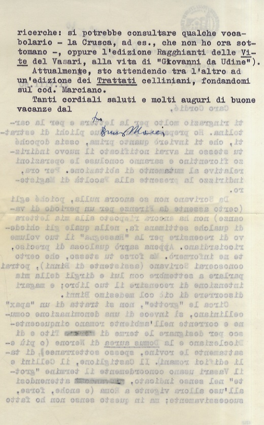 Lettera dattiloscritta con firma autografa, su due facciate, su carta …