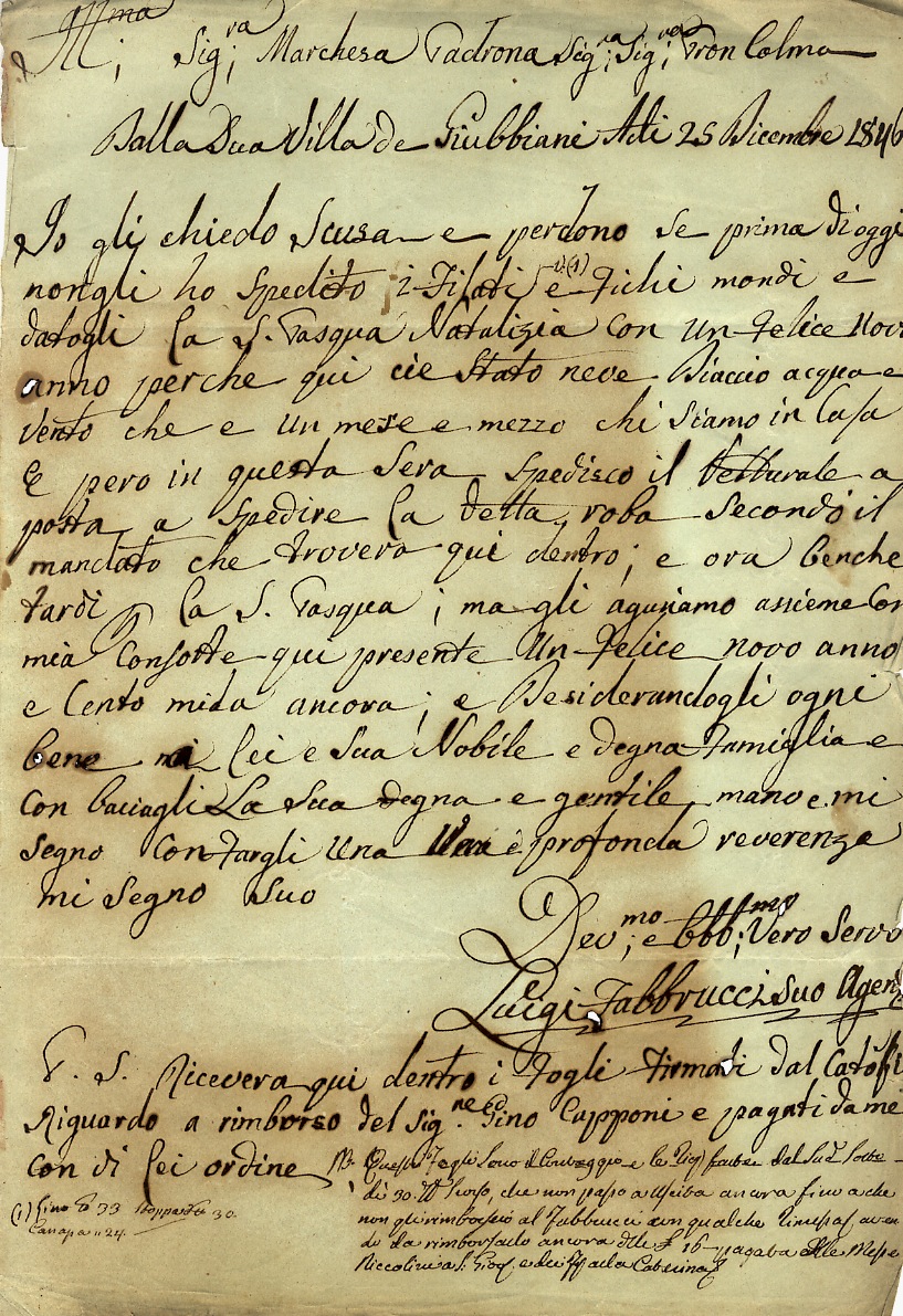 Lettera manoscritta autografa, firmata, stesa in chiara grafia su una …