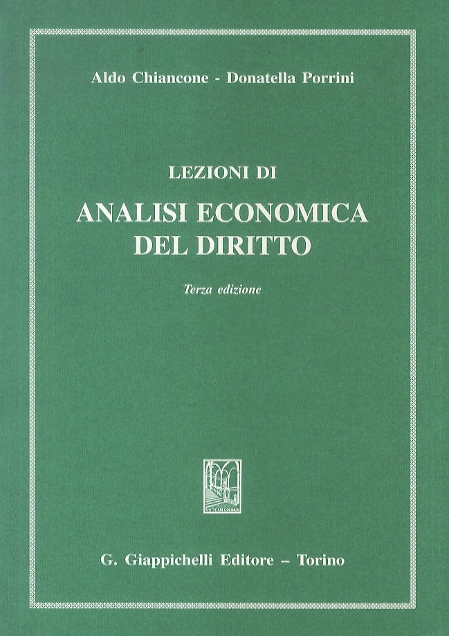 Lezioni di analisi economica del diritto.