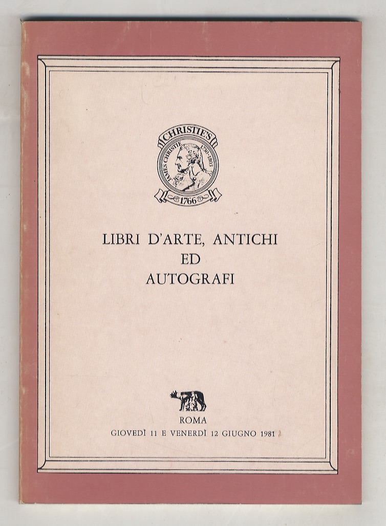 Libri d'arte, antichi ed autografi,provenienti da varie proprietà che saranno …