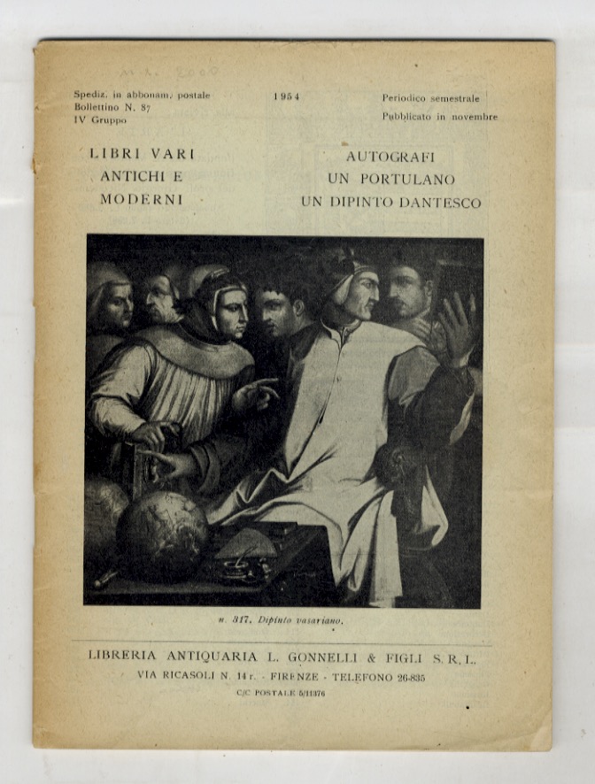 Libri vari antichi e moderni. Autografia un portulano, un dipinto …