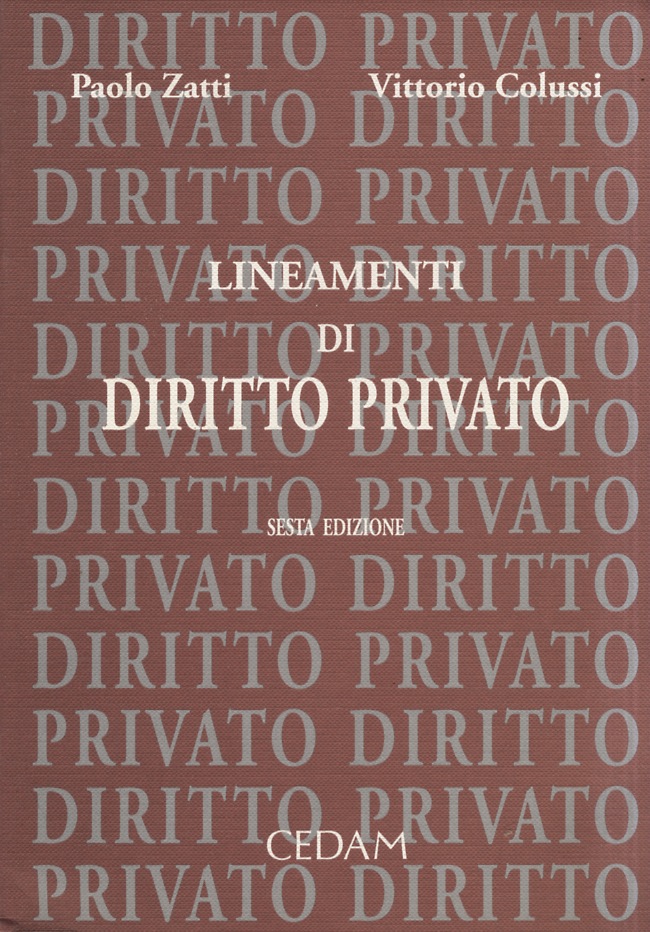 Lineamenti di diritto privato. Sesta edizione.