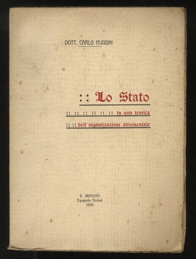 Lo Stato in una teorica dell'organizzazione strumentale.