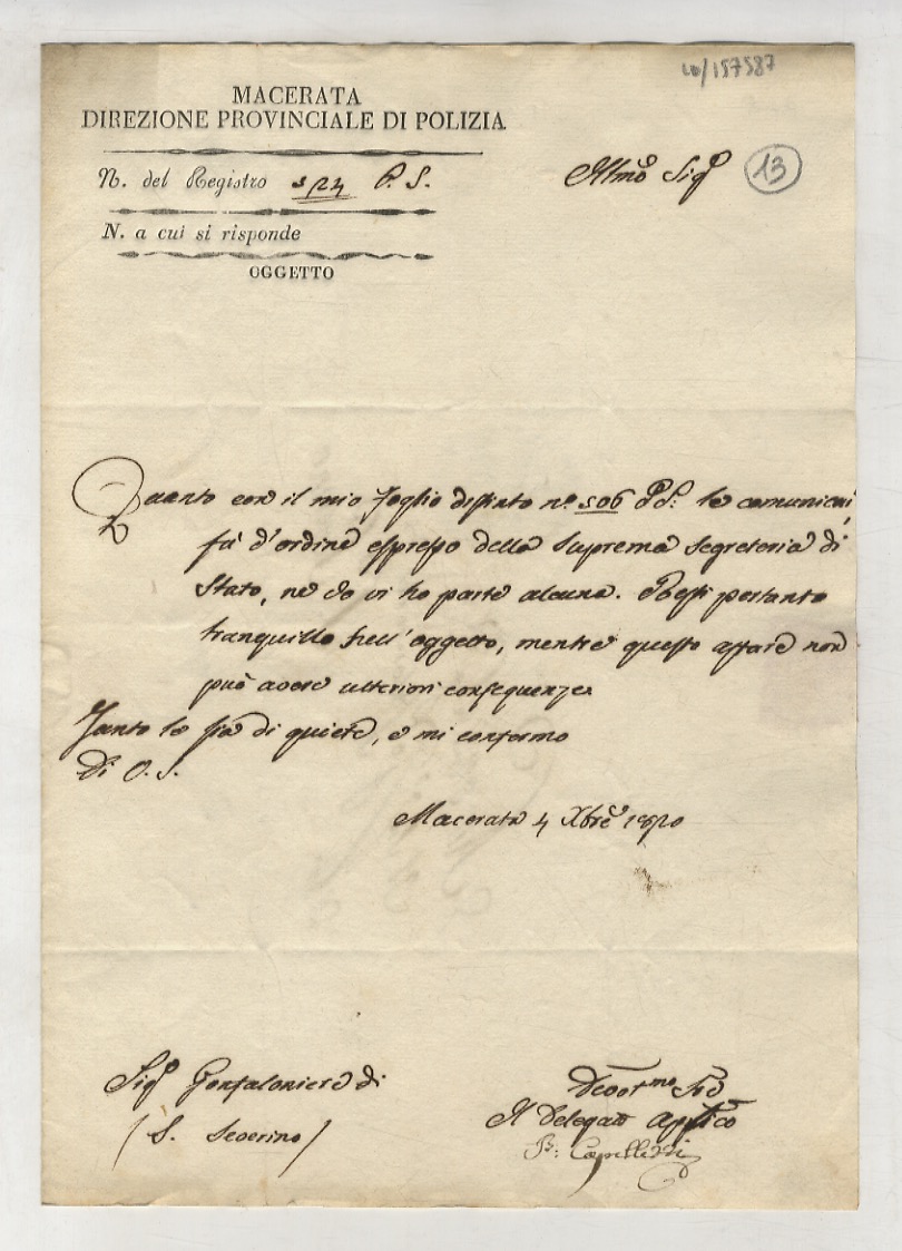 Lotto comprendente: 6 lettere manoscritte, con firma autografa, + 1 …