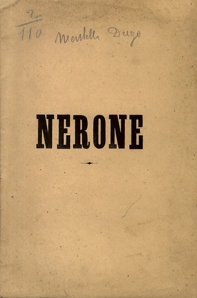 Lucio Domizio Nerone Claudio imperatore. Baloccaggine fiorentina [.].