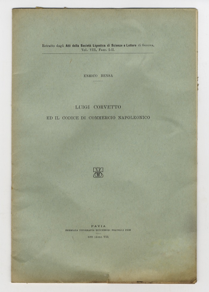 Luigi Corvetto ed il codice di commercio napoleonico.