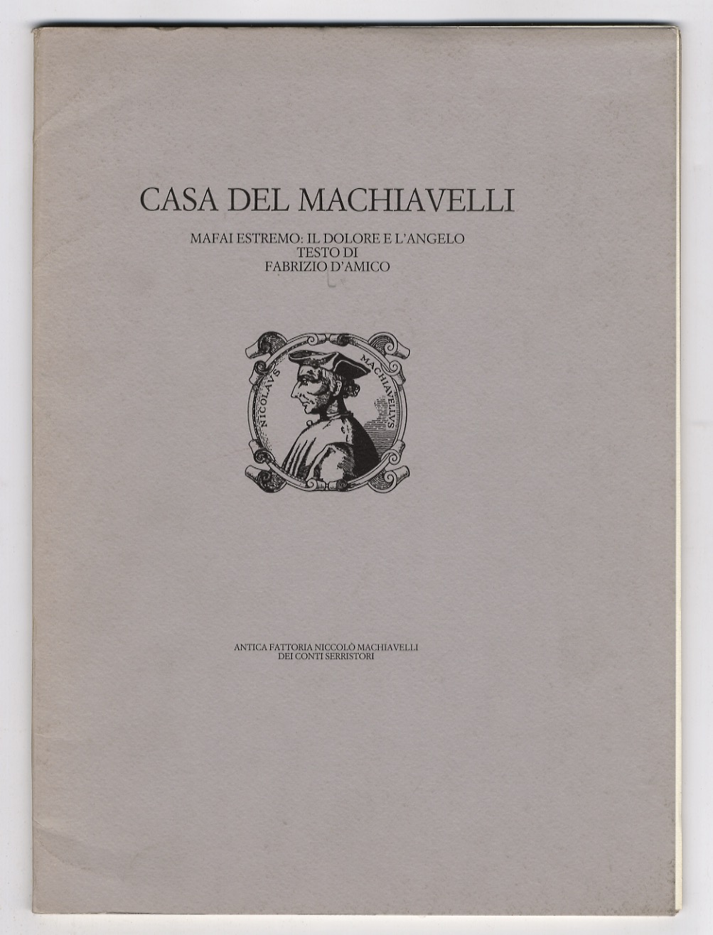Mafai estremo: il dolore e l'angelo. Testo di Fabrizio D'Amico. …