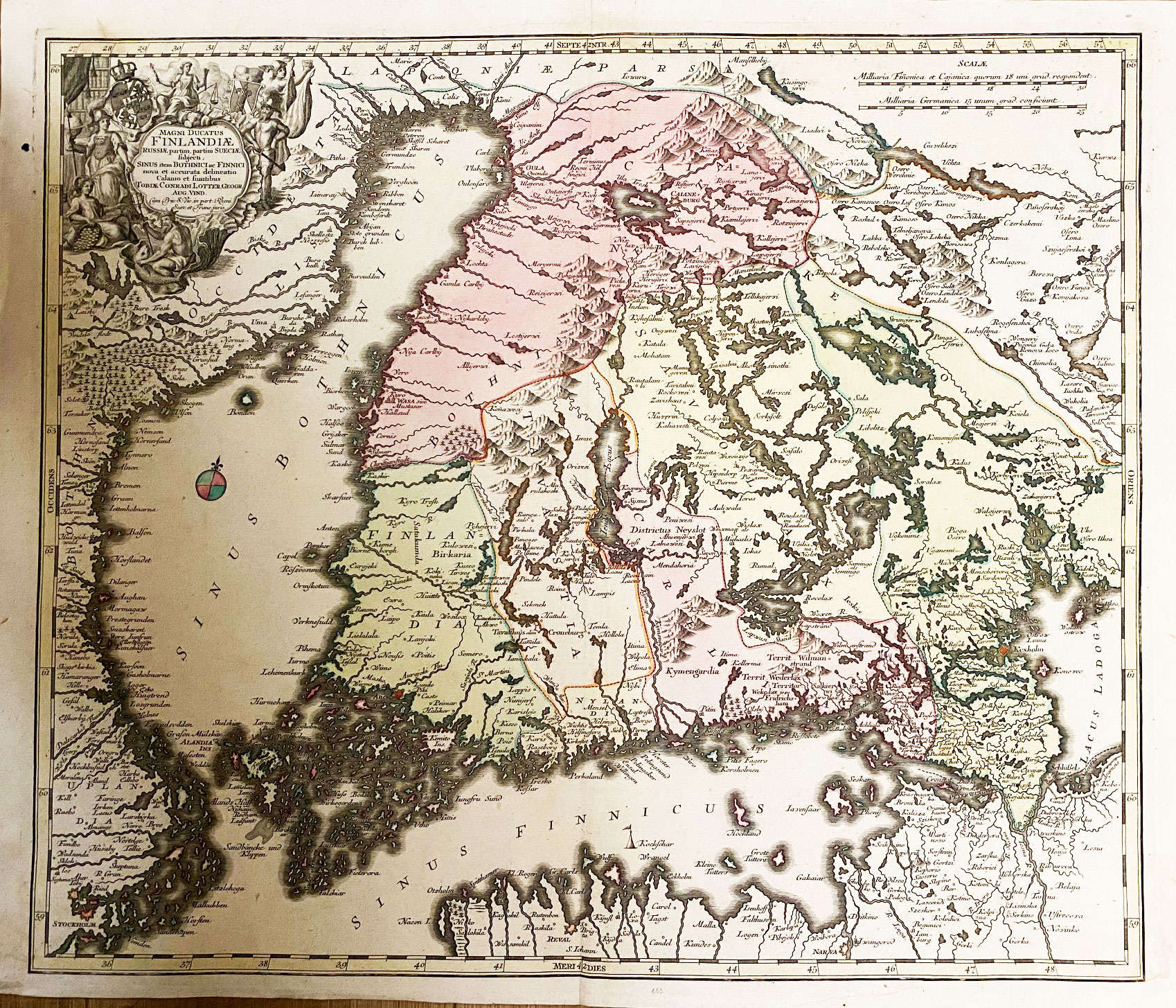 Magni Ducatus Finlandiae, Russiae partim, partim Sueciae subjecti Sinus item …
