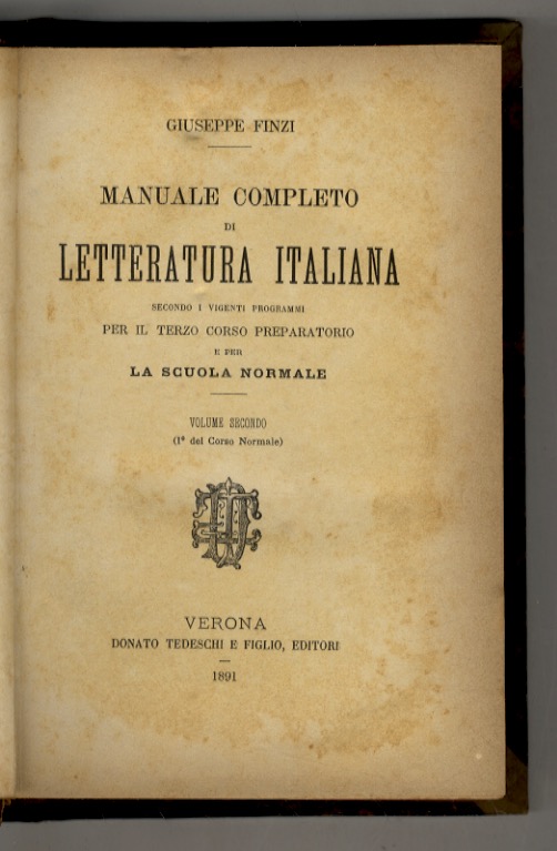 Manuale completo di letteratura italiana secondo i vigenti programmi per …