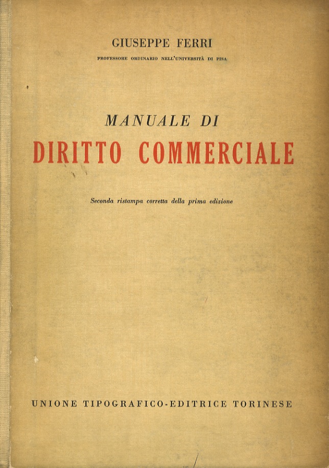 Manuale di diritto commerciale.