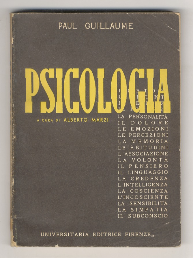 Manuale di psicologia. A cura di Alberto Marzi.