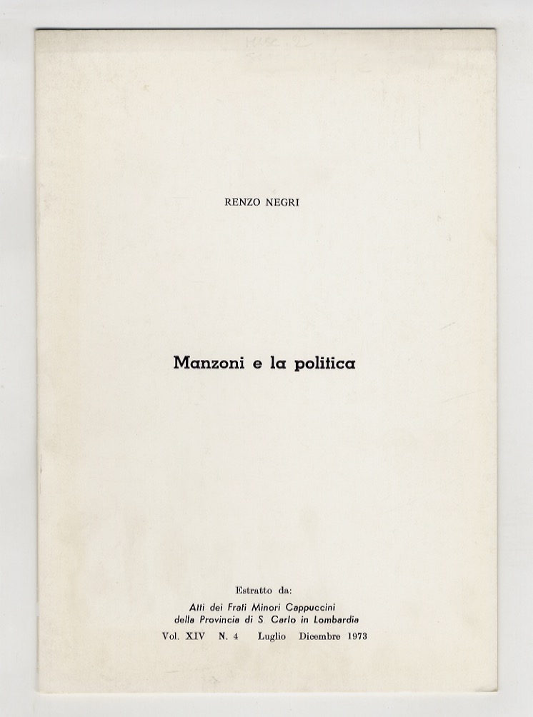 Manzoni e la politica.
