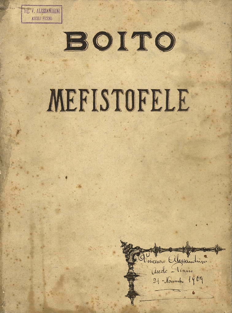 Mefistofele. Opera completa per piano solo. Riduzione di Michele Saladino.
