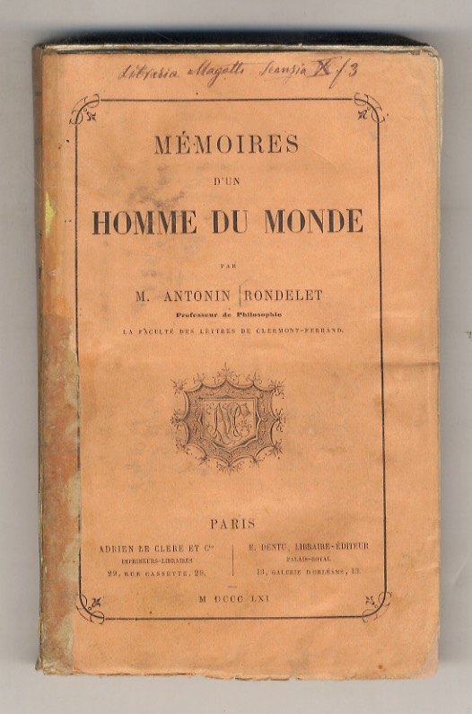 Mémoires d'un homme du monde.