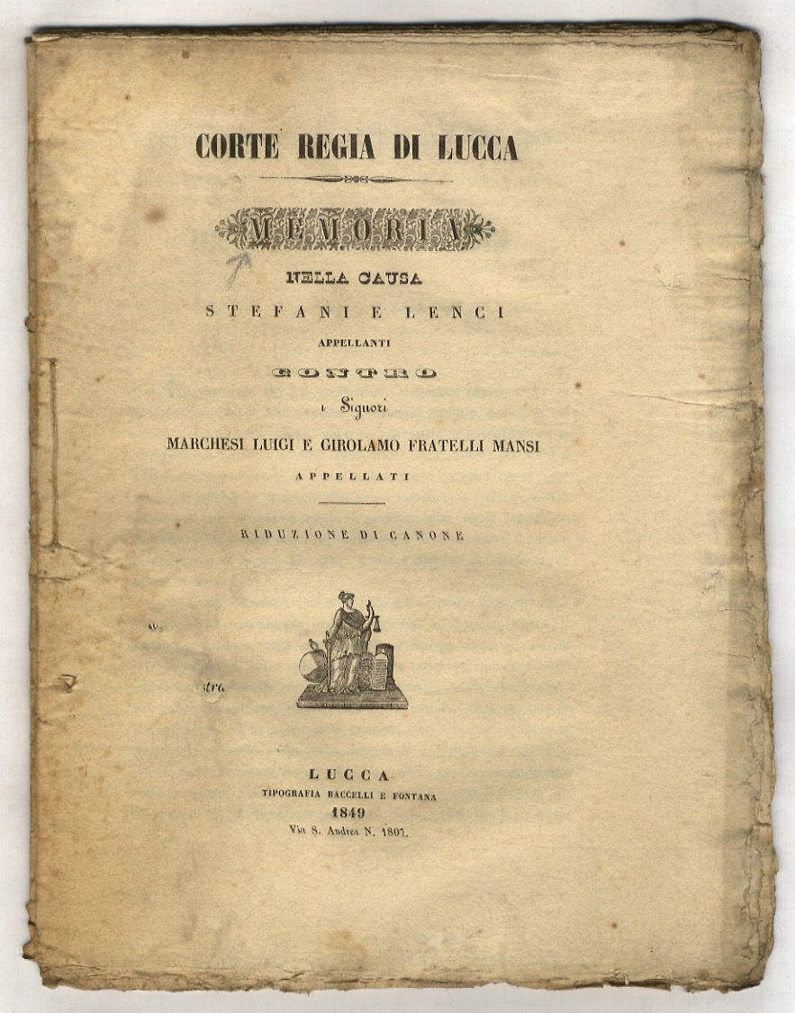 MEMORIA nella causa Stefani e Lenci appellanti contro i signori …