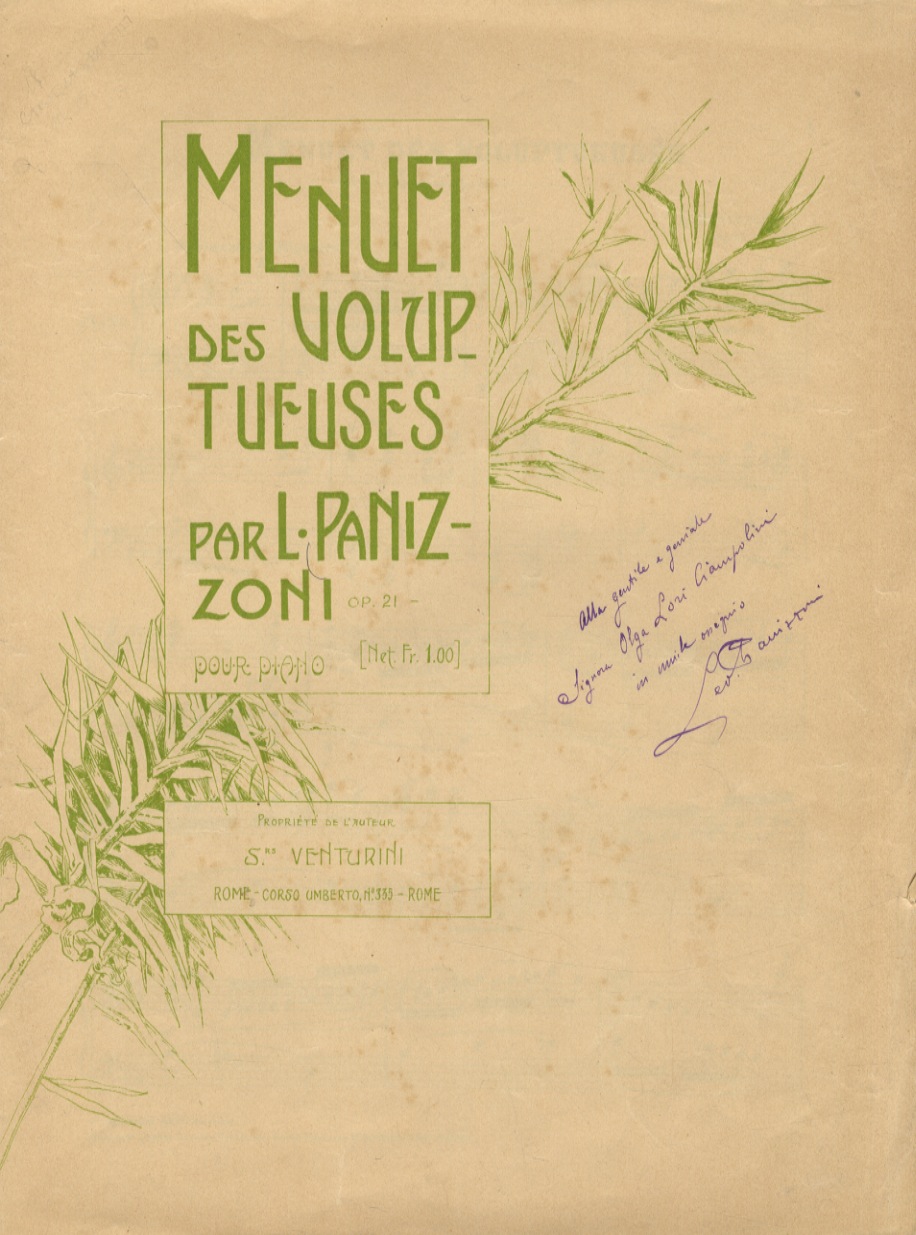 Menuet des voluptueuses. Op. 21. Pour piano.