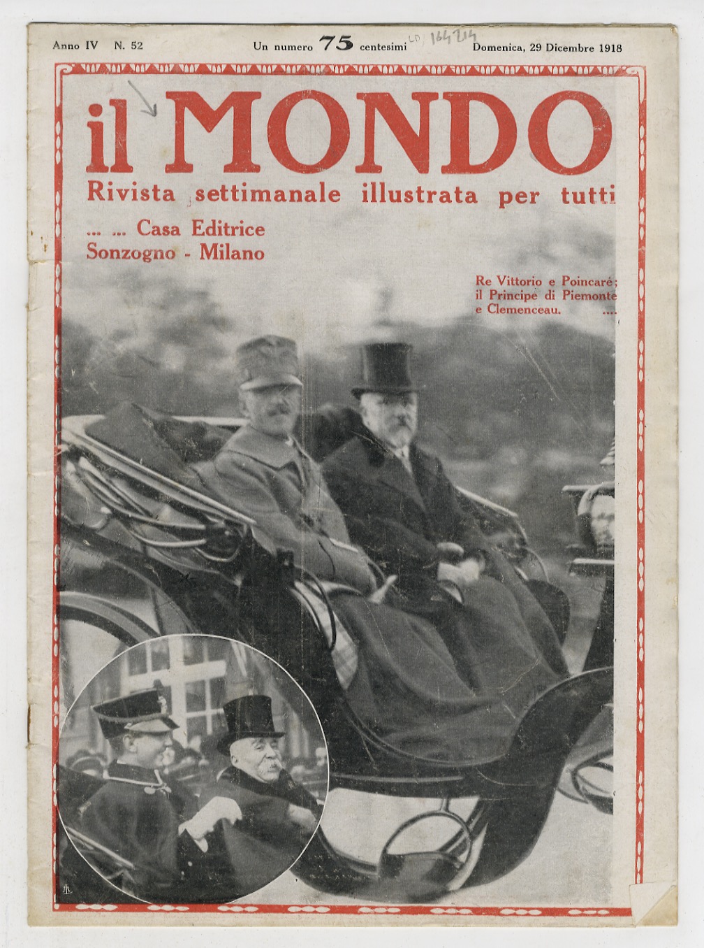 MONDO (IL). Rivista settimanale illustrata per tutti. Anno IV. N. …