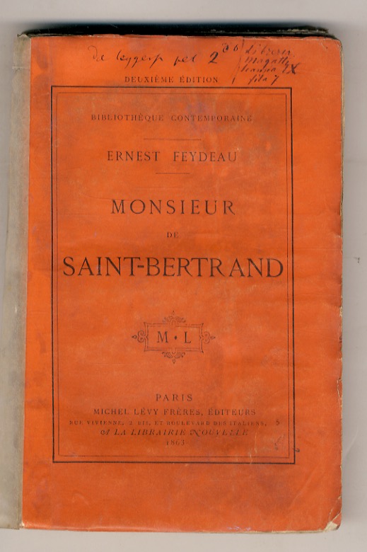 Monsieur de Saint-Bertrand. Suite d'un début à l'Opéra. Etude. 2ème …