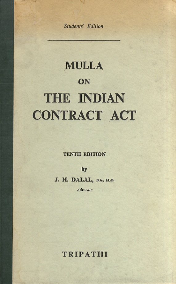 Mulla on the Indian Contract Law. Students'tenth edition.