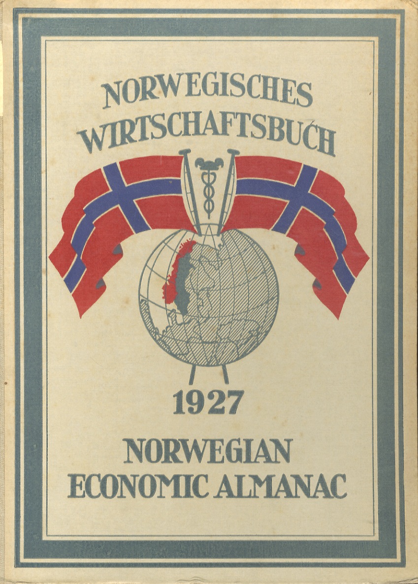 NORWEGIAN economic almanac 1927. With pictures, cards, sketches and one …