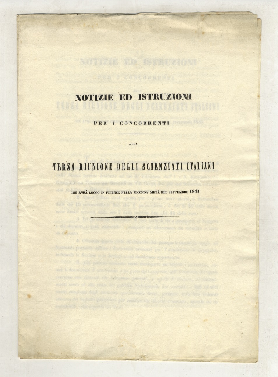 NOTIZIE ed istruzioni per i concorrenti alla Terza Riunione degli …