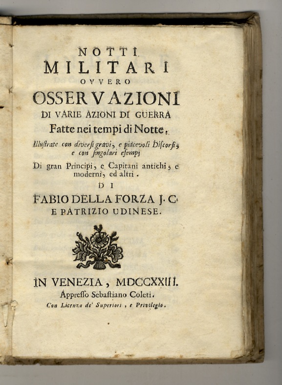 Notti militari ovvero osservazioni di varie azioni di guerra fatte …