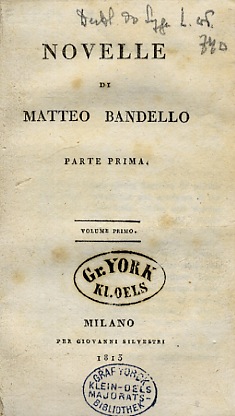 Novelle [.] parte prima [- parte terza].