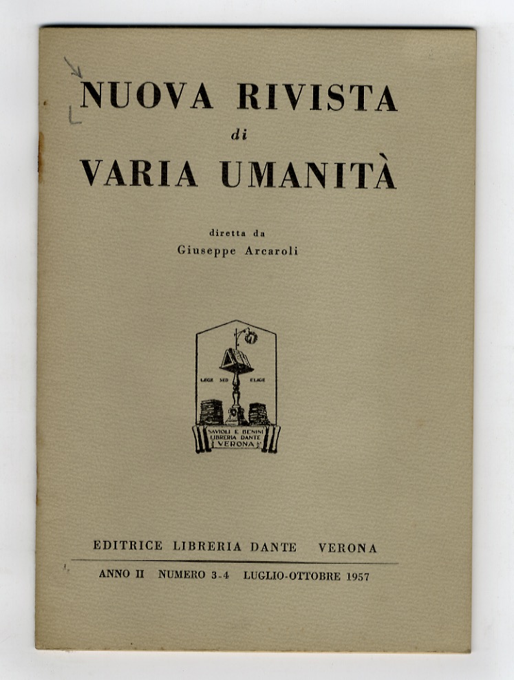 NUOVA rivista di varia umanità, diretta da Giuseppe Arcaroli. Anno …