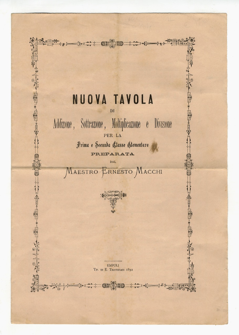 Nuova tavola di addizzione, sottrazione, moltiplicazione e divisione per la …