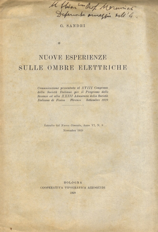 Nuove esperienze sulle ombre elettriche.