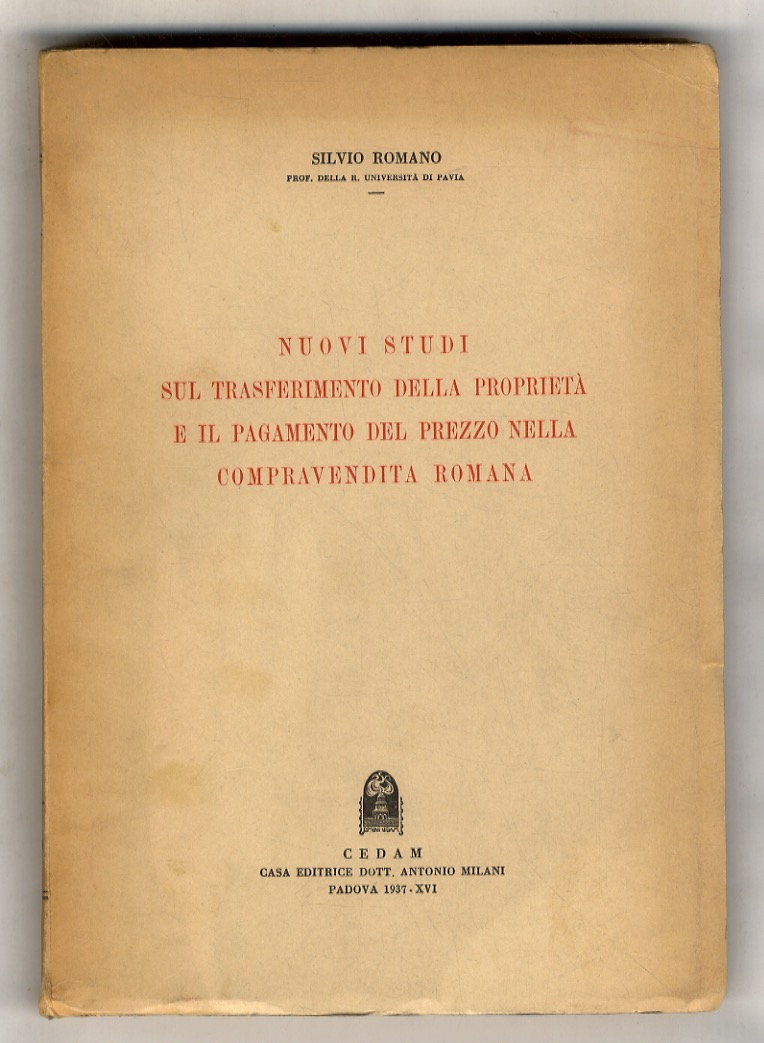 Nuovi studi sul trasferimento della proprietà e il pagamento del …