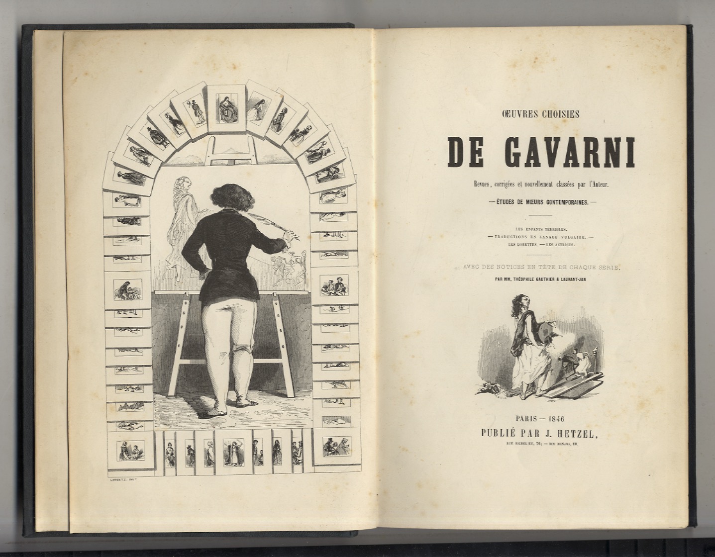 OEUVRES CHOISIES DE GAVARNI. Revues, corrigées et nouvellement classées par …