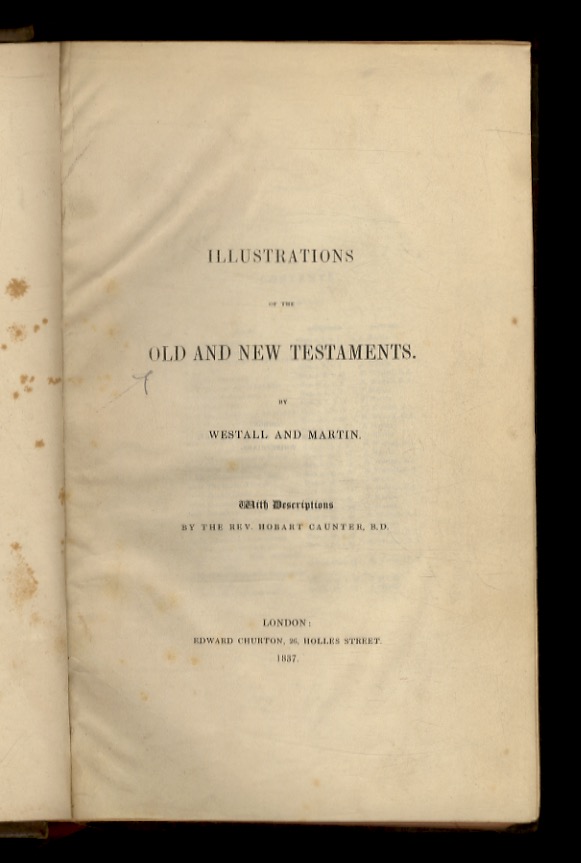 Old and New Testaments (Illustrations of the). By Westall and …