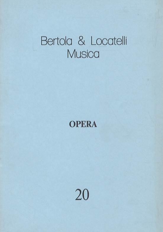 Opera. [Catalogo] 20.
