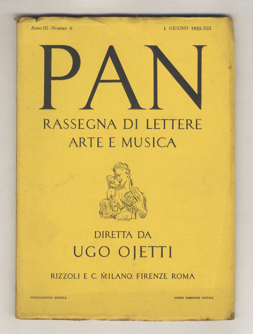 Pan. Rassegna di lettere arte e musica. Diretta da Ugo …