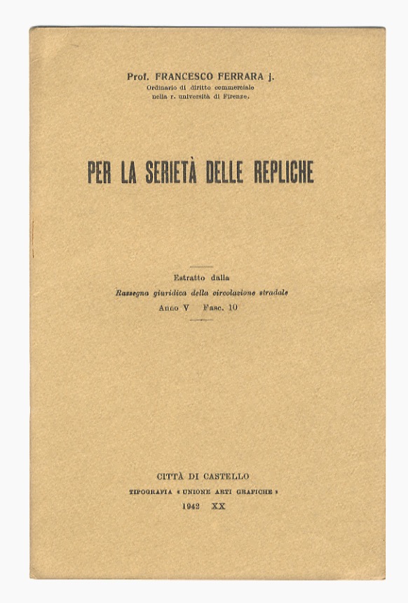 Per la serietà delle repliche.