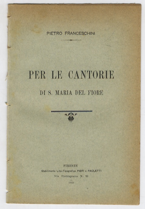 Per le cantorie di Santa Maria del Fiore.