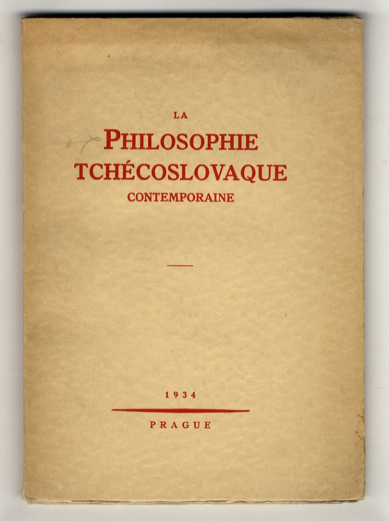 Philosophie (La) Tchécoslovaque contemporaine. (Préface de Boris Jakovenko).