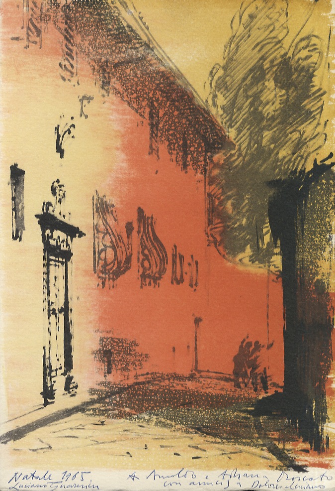 Piccolo lotto composto da: 1. Una litografia originale a col. …