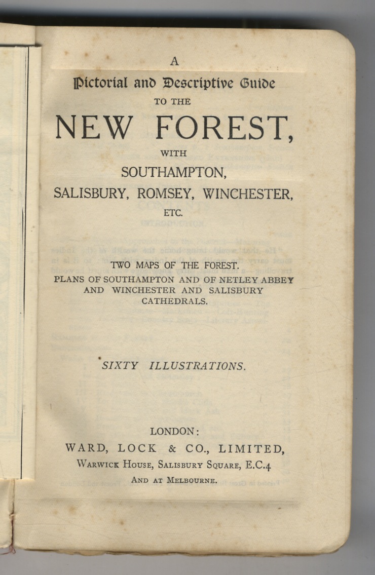 Pictorial (A) and Descriptive Guide to the New Forest, with …