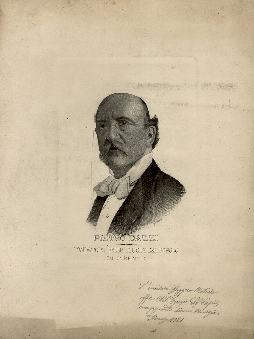 Pietro Dazzi. Fondatore delle Scuole del Popolo di Firenze.