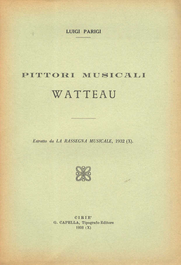 Pittori musicali: Watteau.