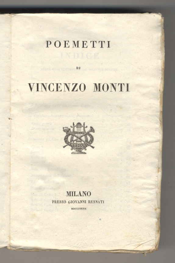 Poemetti di Vincenzo Monti.