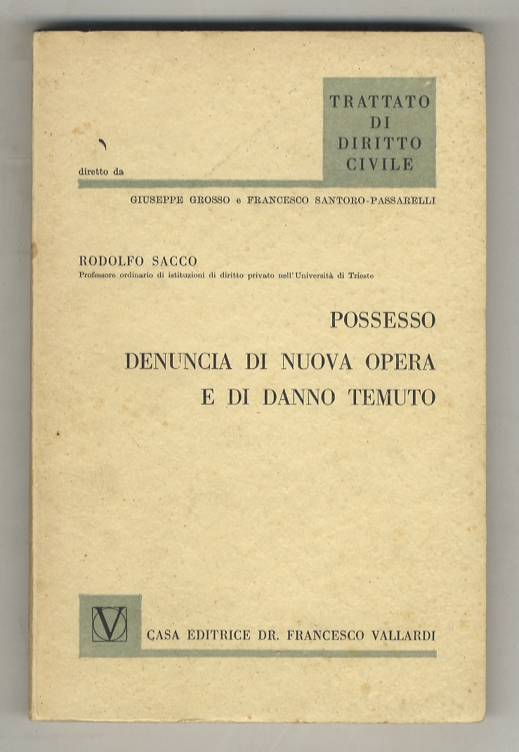 Possesso, denuncia di nuova opera e di danno temuto.