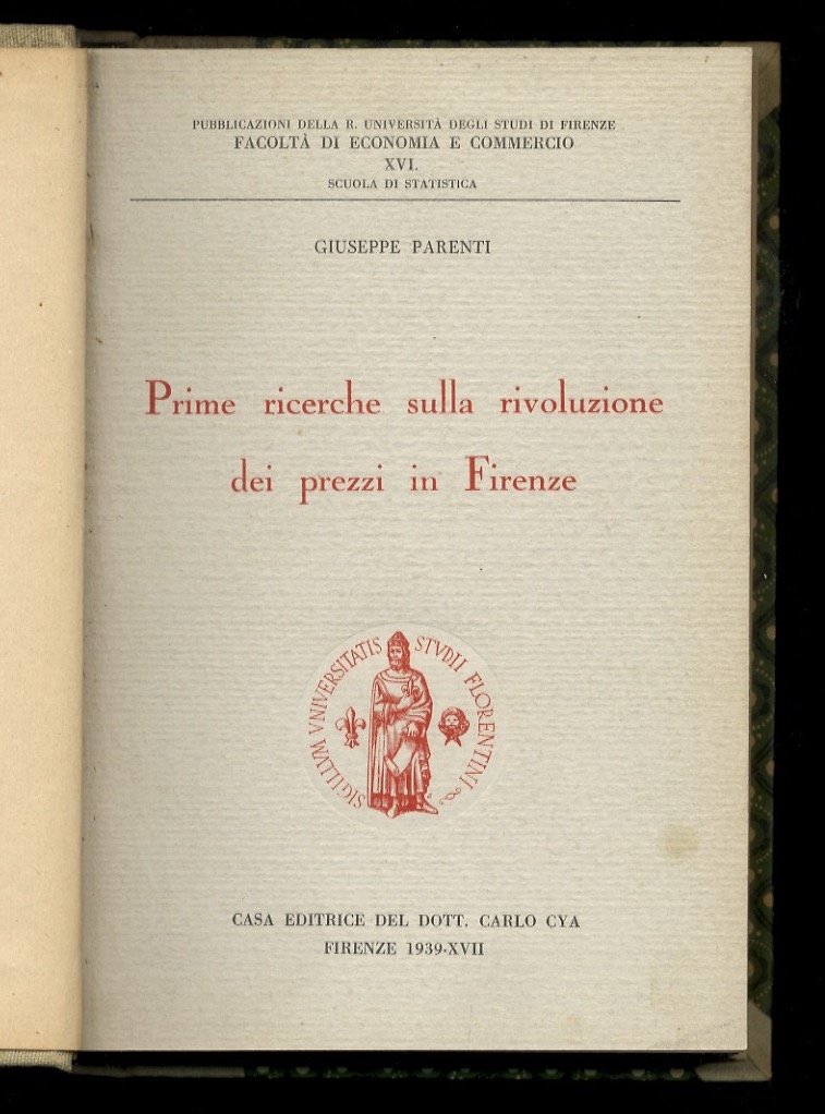 Prime ricerche sulla rivoluzione dei prezzi in Firenze.