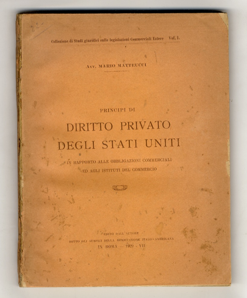 Principi di diritto privato degli Stati Uniti, in rapporto alle …