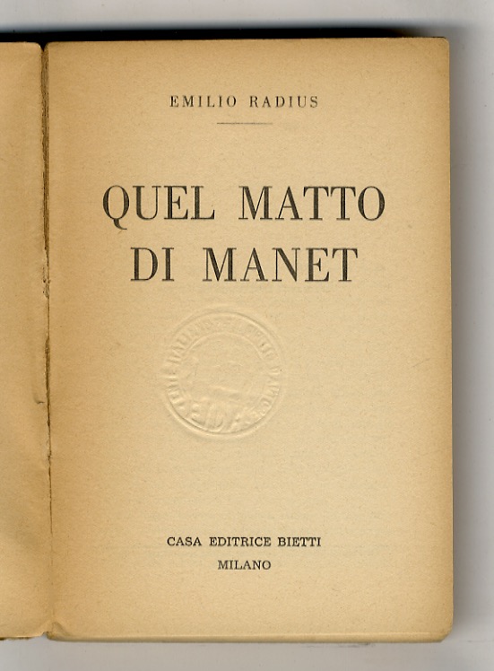 Quel matto di Manet.