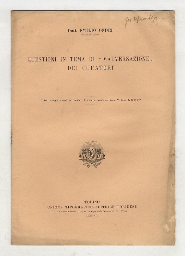 Questioni in tema di "malversazione" dei curatori.
