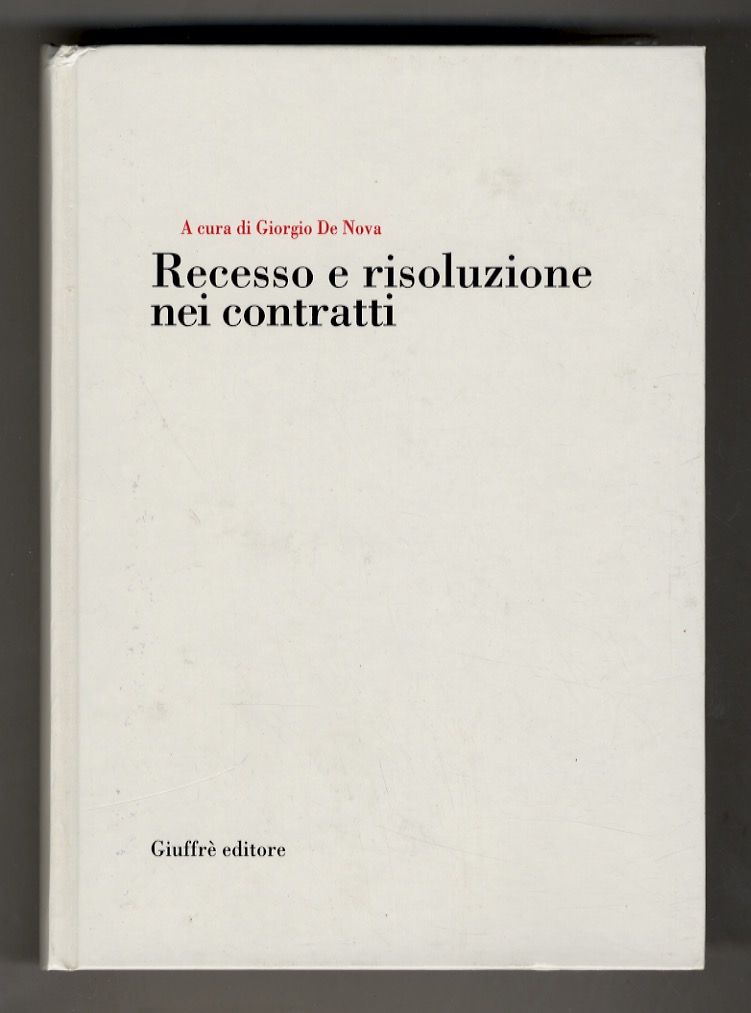 Recesso e risoluzione nei contratti.