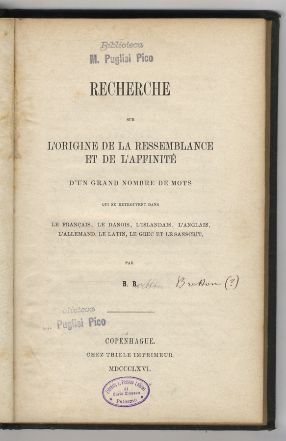 Recherche sur l'origine de la ressemblance et de l'affinité d'un …